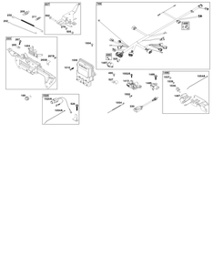 Controls Group Diagram and Parts List for 61E377-0054-J1 400000 - 699999 Briggs and Stratton Engine
